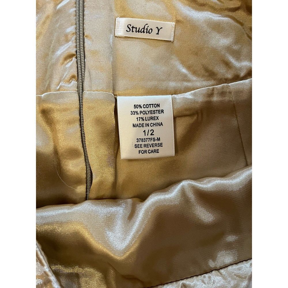 Gold Studio Y Mini Skirt - Size 1/2 - Picture 5 of 5